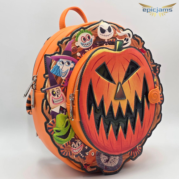 Loungefly Disney The Nightmare Before Christmas Cameo Halloween Mini Backpack - Picture 2 of 8